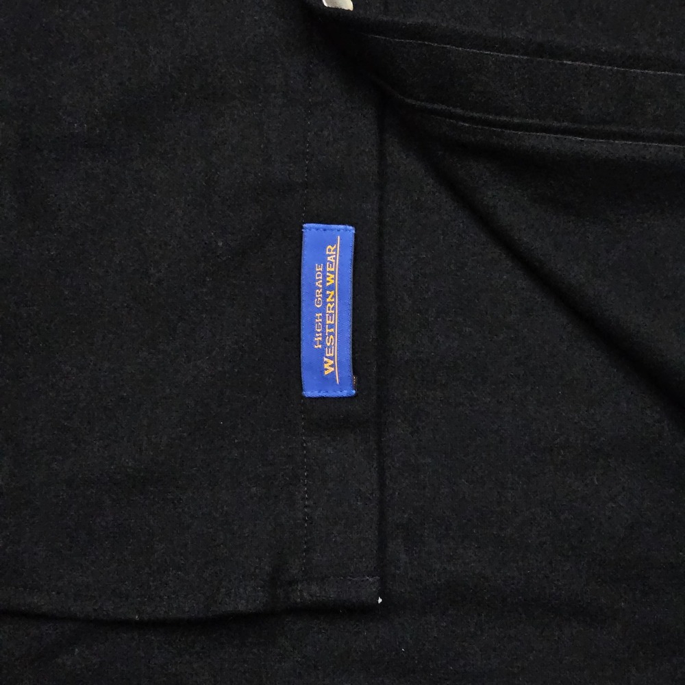 NWOT Pendleton Western Shirt Mens L Black Wool Pearl Snap High Grade Cowboy - Picture 9 of 9